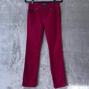 Lauren Ralph Lauren Red Modern Straight Jeans Size 4